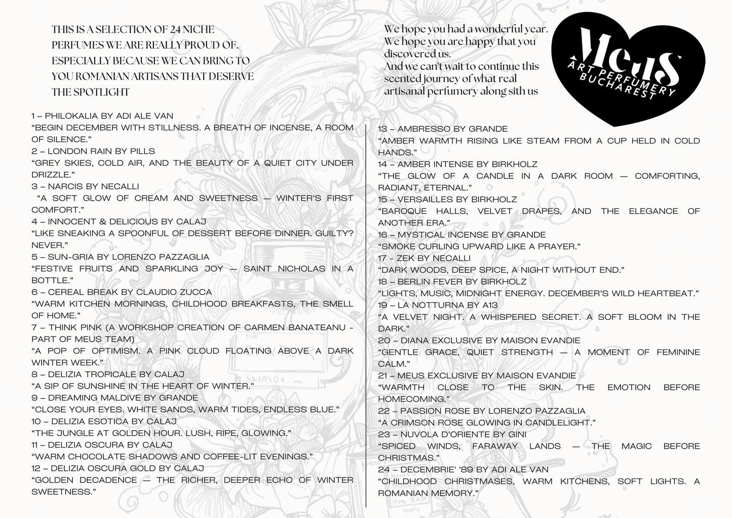 Meus Bucharest Advent Calendar 2025 Edition